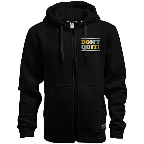 Мужская толстовка на молнии с мотивирующей надписью «DON'T QUIT!» и выделенной фразой «DO IT»